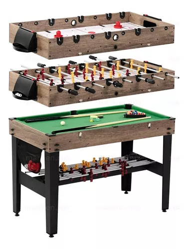 Compre Mesa Multijuegos 4 En 1 Con Billar, Hockey De Aire, Tenis