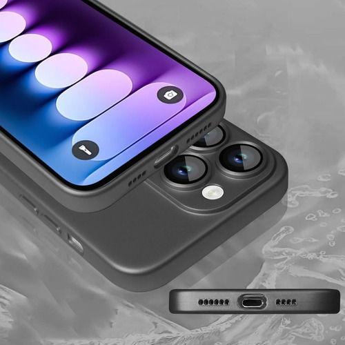 Funda Para iPhone 15 Plus Tpu Suave Con Magsafe Incluye Mica Negro Magsafe Black