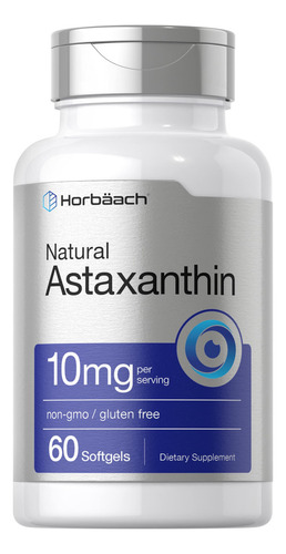 Astaxantina Natural 10mg 60 Capsulas Blandas Horbaach