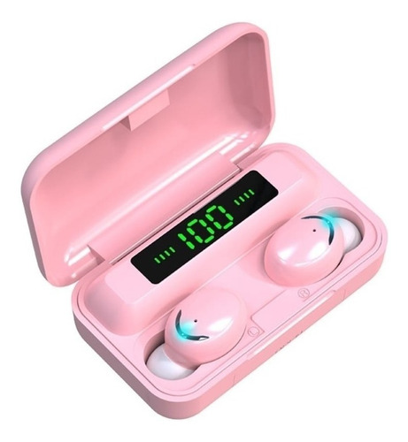 Audífonos in-ear gamer inalámbricos Shenzhen Yihaotong Bluetooth F9-5 rosa con luz LED