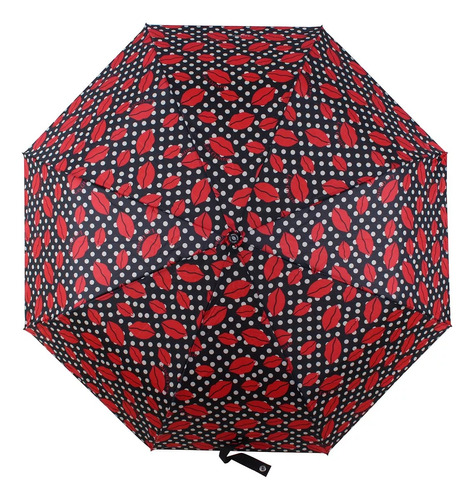 Paraguas Antivientos Botón Automático Impermeable Con Funda