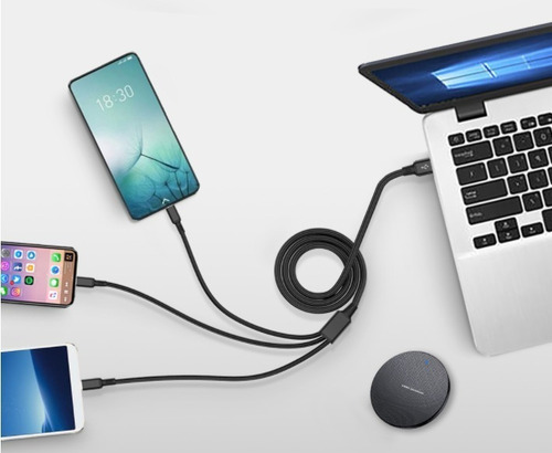 Imagem 2 de 3 de Cabo De Usb 3 Em 1. (1 Metro)