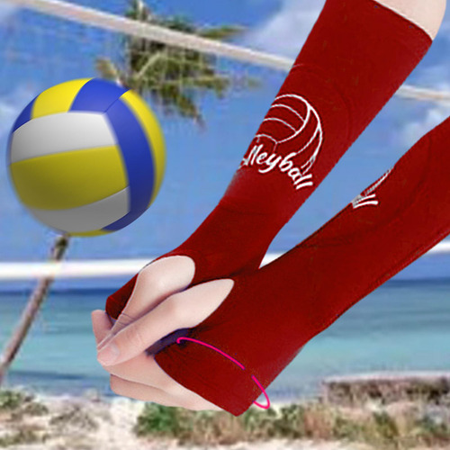 Mangas De Brazo De Voleibol, Almohadillas De Brazo De Rojo M