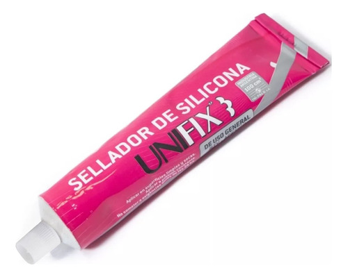 Sellador De Silicona Rtv Acético Transparente Unifix 100cm3