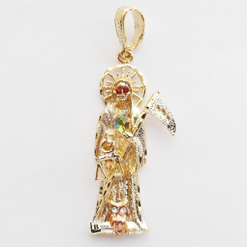 Dije Santa Muerte Chapa De Oro Florentino