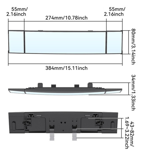 Z Espejo Retrovisor Genérico Para Coche, Espejo , Espejo
