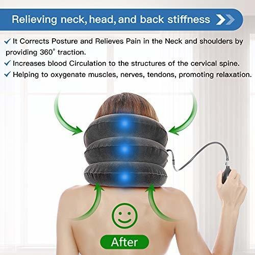 Cervical Del Cuello Dispositivo De Tracción Almohada Infla