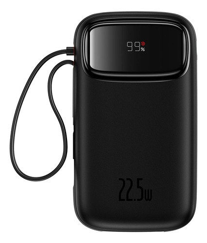 Powerbank Baseus Lightning Y Tipo C 20.000mah 22.5w Negro