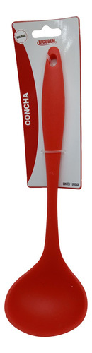 Concha De Silicone Inox 28cm Cozinha Doces Alimentação Cor Vermelho