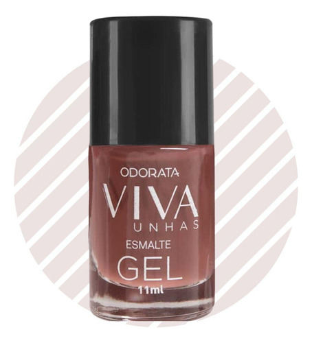 Esmalte Em Gel Nude Avelã Não Precisa Cabine Secagem Rápida