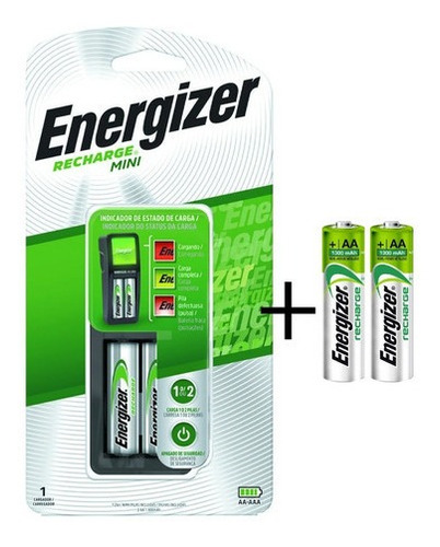 Cargador De Pilas Energizer Aa/aaa + 2 Pilas Aa - Zonagamer