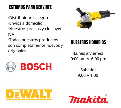 Rectificadora 1 1/2 (38 Mm), Eje 1/4 Y 1/8 Dwe4887 Por Savi