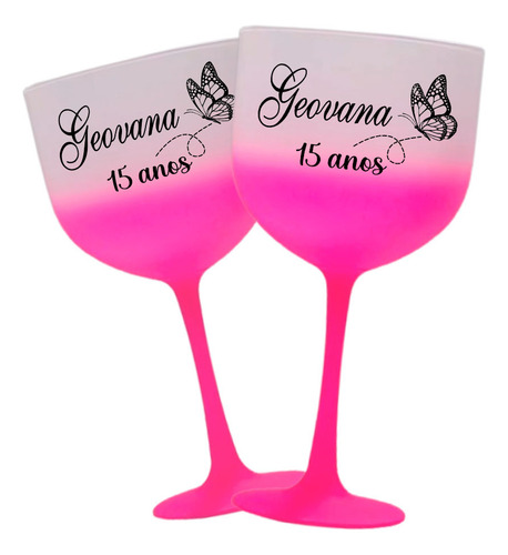 10 Taças De Gin Com Degradê Personalizadas