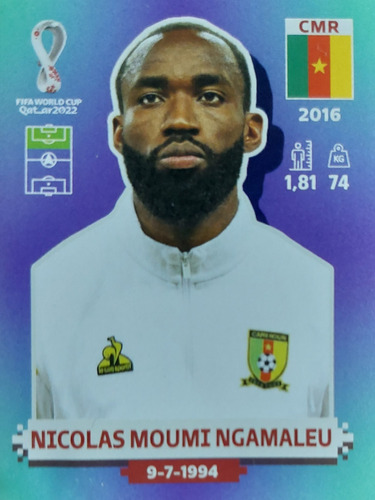 Lámina Album Mundial Qatar 2022 Nicolas Moumi Ngamaleu