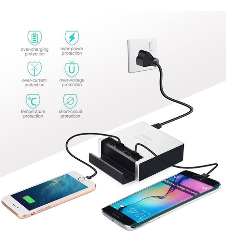 Qc 3.0 Cargador Inteligente Usb Uppel 40w 4 Puertos Usb