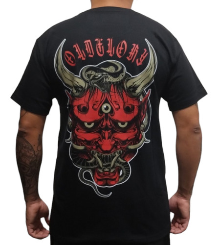 Remera Old Glory Tattoo Premium Oni Demon