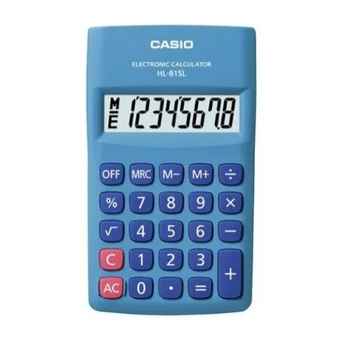 Calculadora Casio Hl-815l Nuevo Original Azul