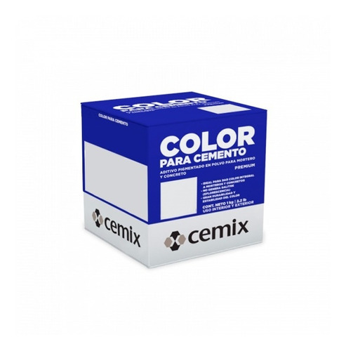 Color Para Cemento Pigmento Rojo Carmín 1 Kilogramo Cemix