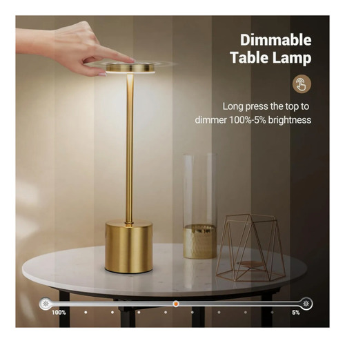 Lámpara De Mesa Recargable, Lámpara Inalámbrica Lampara Led