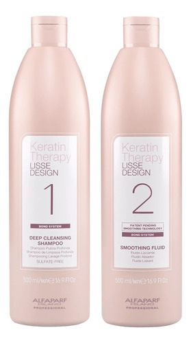 Shampoo 500ml Fluido 500ml Alisador Alfaparf Keratin Therapy