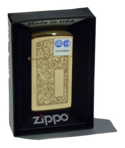 Encendedor Zippo Slim Venetian Made In Usa 28715