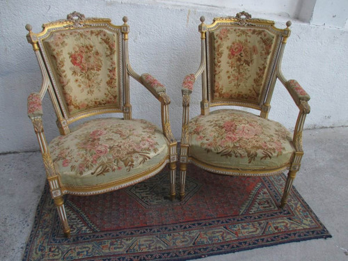  Sillones  Luis  Xvi *  Tapiz  Aubusson- No  Disponibles