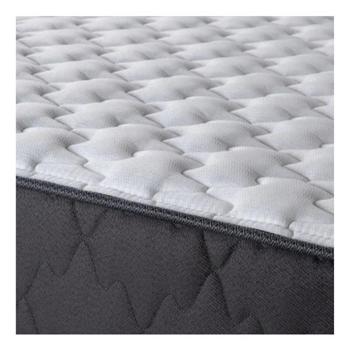 Imagen 5 de 5 de Sommier Europea Rosen wave 1.5 plazas de 190cmx105cm negro y blanco