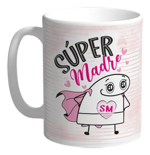 Taza De Ceramica Flork Super Mama Dia De La Madre