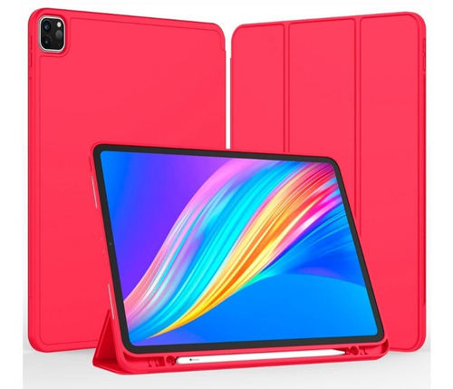 Smart Case @ iPad Pro 12.9 4th 5th 6ta Gen M2 2022 Rojo