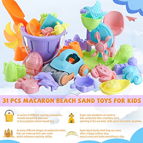 Juguetes De Arena De Playa Mibor Para Niños 31 Piezas Multicolor
