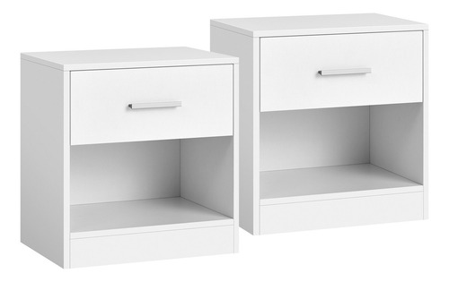 Mesa Auxiliar Vasagle Let819t14 Color Madera, 1 Unidad Color Blanco clásico