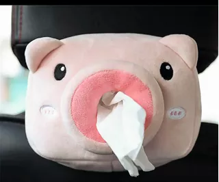 Porta Pañuelos Para Kleenex Para Coche Taxi Uber De Peluche