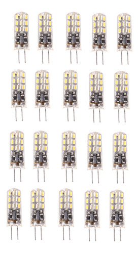 20 Bombillas Led G4 De 1,5 W, 24 Smd 3014, Luz Blanca Cálida