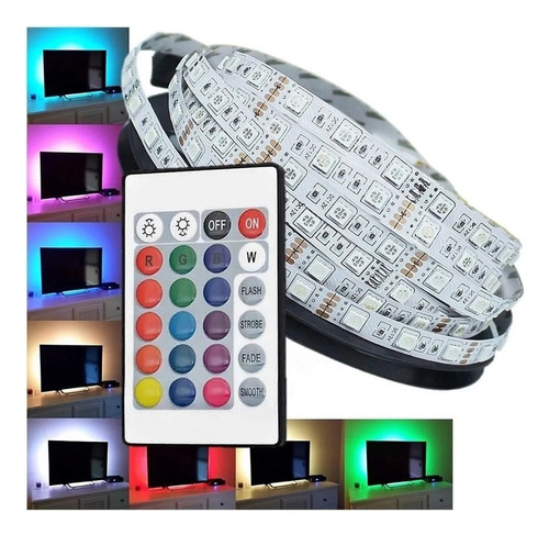 Tiras Led Rob Luces Para Cuartoes Multicolor Cuarto