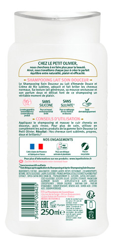 Shampoo Cabello Normal 250ml, Le Petit Olivier