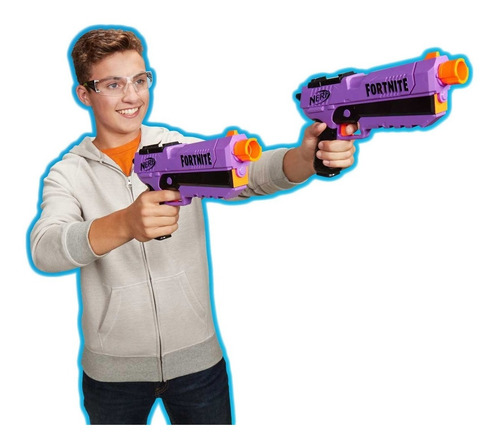 Pistola Lanzador Nerf Fortnite Blaster Dp-e Hasbro Morado