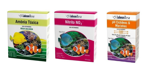Alcon Kit Teste Água Marinho - Amonia Nh3 - Nitrito No2 - Ph