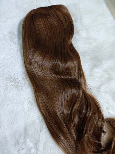 Peluca Castaño Cafe Oscuro Cabello Liso Disfraz (chocolate) Tamaño De La Base Unitalla