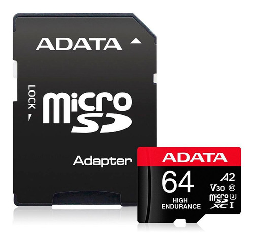 Micro Sdxc 64gb Uhs-i V30-a2 100/80mb High Endurance Adata