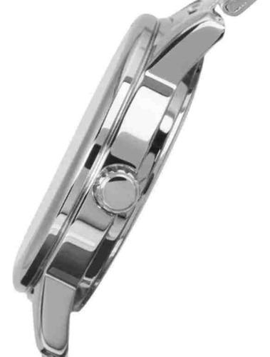 Relógio Casio Classic Prata Masculino Mtp-v001d-1budf-sc Correia Prateado Bisel Prateado Fundo Preto