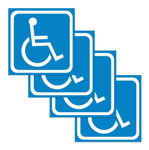 Adesivo Aviso Deficiente Físico Cadeirante Para Carro 10x10