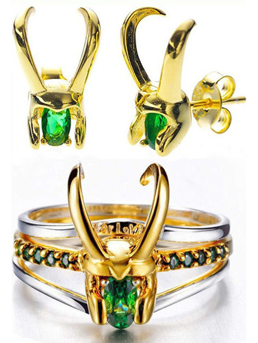 Joyería Anillo Loki Anillos Y Aretes Marvel Tv Vengadores