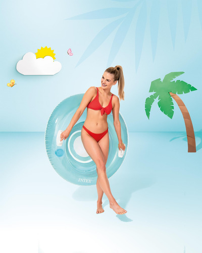 Flotador Inflable Para Piscina Intex Sit 'n Lounge De 47 Cm