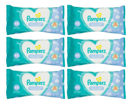 Pampers Kit X6 Toallitas Húmedas Aroma Caricia De Bebé 6c