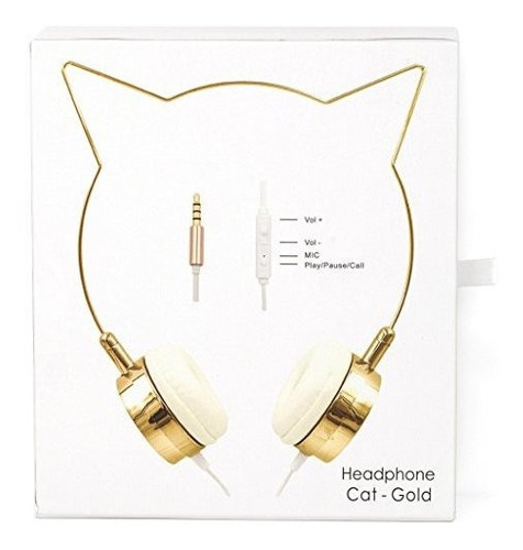 Accesorios De Lujo Auriculares Para Oreja De Gato De Oro Ros