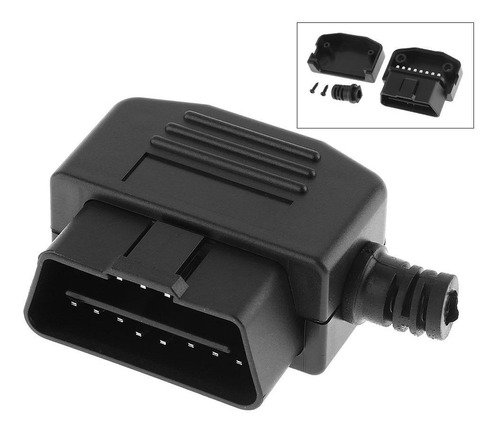 Conector Obd2 Macho Sh 16 Pin P/ Scanner Completo Para Cable