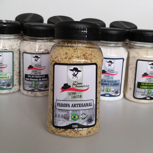 Kit 02 Farofas Natural Com Ervas & Sabor Bacon Dom Chamorro