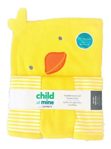 Toalhas Carters Para Bebê Para Banho Enxoval Patinho Amarelo