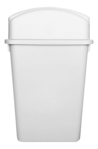 Bote Basura Plástico Blanco Tapa Balancín Lateral 65 Litros