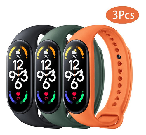 3 Piezas Para Xiaomi Mi Band 5/band 6 Pulsera Reloj Banda